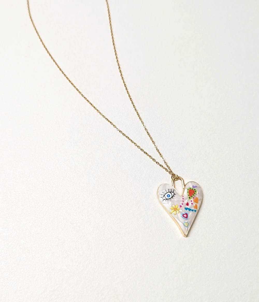Pop art heart Necklace