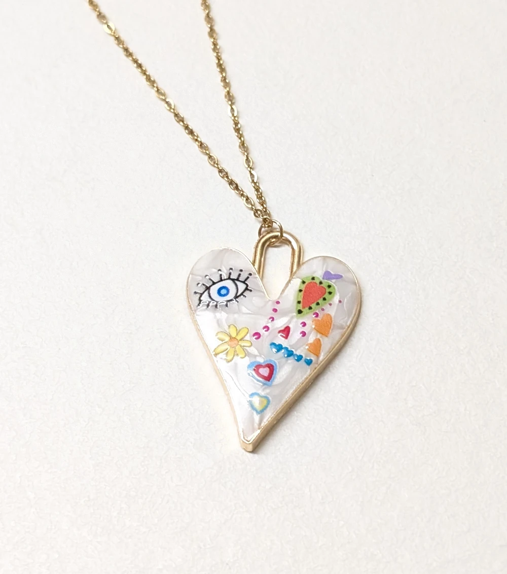 Pop art heart Necklace