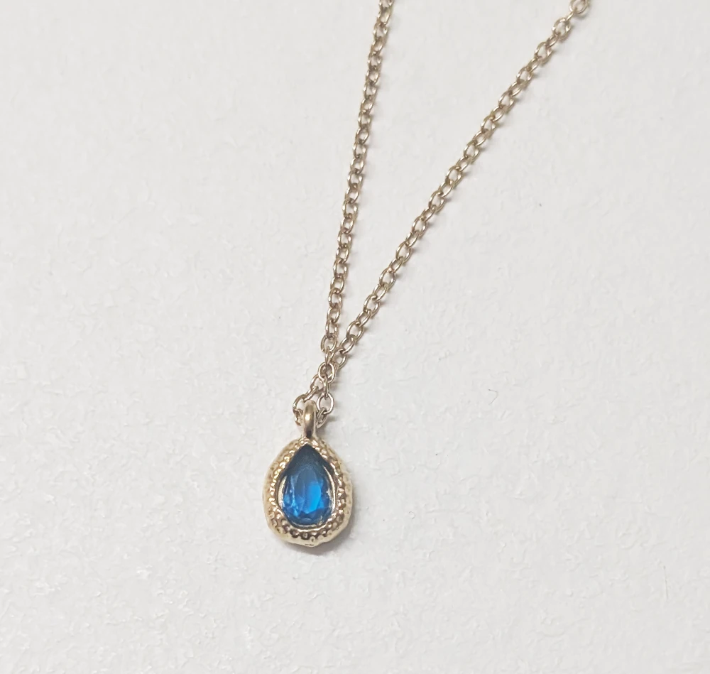 Royal Blue Drop Necklace