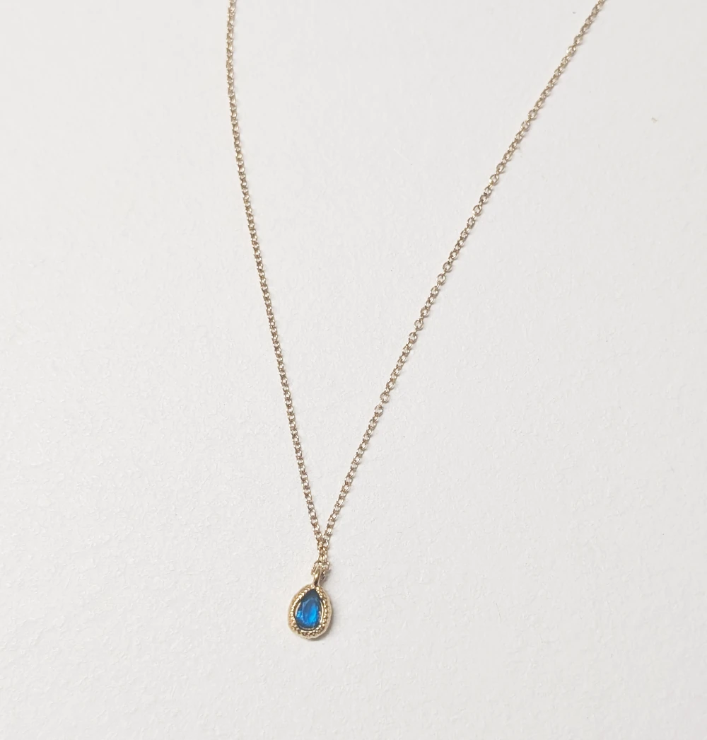 Royal Blue Drop Necklace